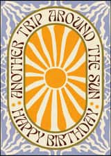 Another Trip Around The Sun Boho Style Birthday Card created by OMG Kitty