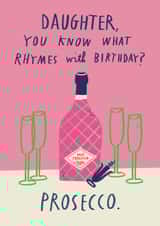 Funny Birthday Card - For Daughter - Prosecco created by Alice Mole Illustration