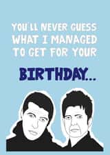 Trick or treat Oasis band birthday card created by SMILE CHEESE