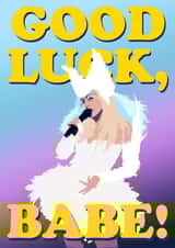 Modern Good Luck Card - Chappell Roan - Good Luck Babe! created by Nic James