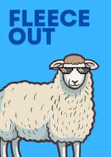 Cute goodbye card for someone who loves sheep- sheep card- fleece out created by Rowan Finch