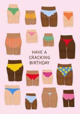 Funny Birthday Card - Bums - Cracking created by Studio Sage UK