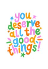 Cute Congratulations Card - Typography created by HappyZoDesigns