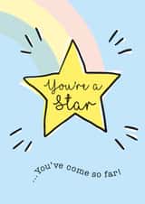 Cute Congratulations Card - You're A Star! - Rainbow created by Rulu