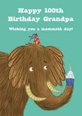 Cute Birthday Card - For Grandpa - 100th created by Hannah Jayne Lewin