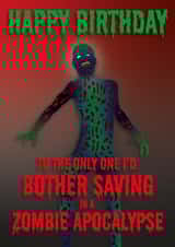 Zombie Apocalypse Birthday Card - the only one I'd bother saving created by Rachel Hsiroc Design