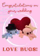 Cute Wedding Card - Love Bugs created by Moira Allen
