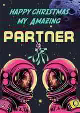 Retro Christmas Card - For Partner - Astronauts created by Rocket68