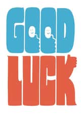 Cute Good Luck Card – Thumbs Up created by Paula Hirst