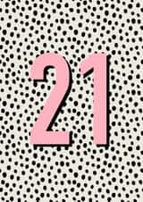 Classic Birthday Card - For Her - 21st created by Hey Ves Designs