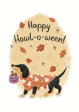 Cute Halloween Card - Dog - Howl-O-Ween! created by Lisa Parker