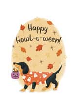 Cute Halloween Card - Dog - Howl-O-Ween! created by Lisa Parker