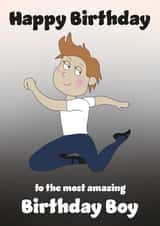 Cute Birthday Card - For Him - Ballet created by Rachel Hsiroc Design