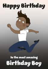 Cute Birthday Card - To The Most Amazing Birthday Boy - Ballet Dancer created by Rachel Hsiroc Design