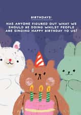 Funny Birthday Card - Bearly Getting By - Singing Happy Birthday created by JOLLY AWESOME