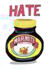 Arty Love & Friendship Card - Marmite - Hate created by Illustrator Maker