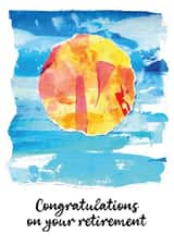 Arty Retirement Card - Sunshine - Colourful created by size3art
