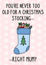 Funny Christmas Card - For Mum - Stocking created by OhJaye