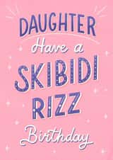 Funny Birthday Card - For Daughter - Slang created by Silky Rose Design