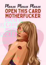 Funny Birthday Card - Sabrina Carpenter - Please Please Please created by Sundiva Designs