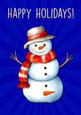 Cheeky Christmas Card - Snowman - Carrot created by Poppy & Mabel 