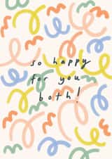 Arty Celebration Card - For Both Of You - New baby or Engagement created by Leanne McBrien
