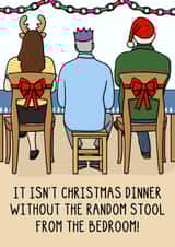 Funny Christmas Card - Random Stool - Christmas Dinner created by OhJaye