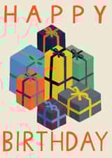 Retro Birthday Card - For Him - Presents Gifts created by Laura Darrington Design Ltd.