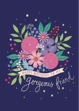 Pretty Birthday Card - For Friend - Gorgeous - Floral created by Watercolour Sky