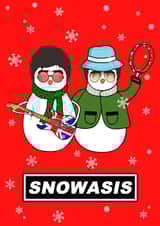 Funny Christmas Card - Liam And Noel Gallagher - Oasis - Pun created by Of Life & Lemons Ltd.