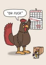 Funny Christmas Card - Turkey - Calendar created by Sarah Harding