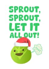 Funny Christmas Card - Sprout - Toot created by PopDogShop