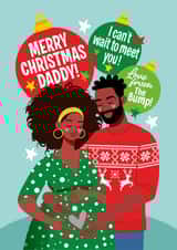 Cute Christmas Card - For Dad To Be - Love From The Bump created by Atwood & Atwood