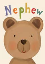 Cute Birthday Card - For Nephew - Teddy Bear created by Love Lucy Illustration