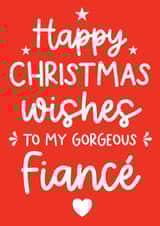 Classic Christmas Card - To My Gorgeous Fiancé - Typography created by Word Up Creative