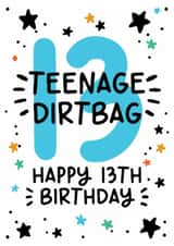 Bold 13th Birthday Card - For Him - Teenage Dirtbag! created by Lyndsay Moon