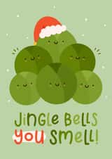 Cute Christmas Card - Jingle Bells - Sprouts created by Joanne Hawker