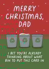 Funny Christmas card - For Dad - Recycling created by Pickled Prints