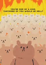 Funny Birthday Card - For Friend - One Of A Kind - Funny Friendship Card created by JOLLY AWESOME