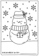 Cute Christmas Card - Colour Your Own Card - Snowman created by Sarah Harding