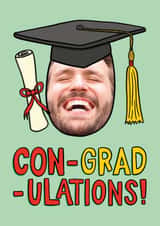 Personalised Congratulations Photo Card created by TeePee Creations - Funny Congratulations Card - Pun - Cap