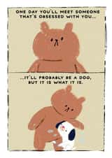Funny Love & Friendship Card - Bear - Dog created by JOLLY AWESOME
