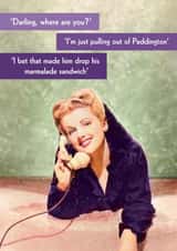 Funny Birthday Card - Paddington - Rude Pun created by Quitting Hollywood