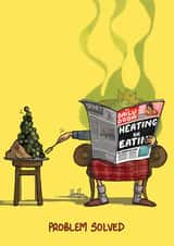 Funny Christmas Card - Newspaper - Sprouts created by Bryony Jackson Walters