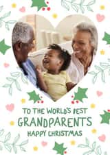 Personalised Christmas Photo Card created by @hollielonglanddesigns - Cute Christmas Card - To The World's Best Grandparents - From Grandchildren