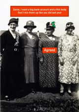 Funny Christmas Card - For Her - Santa created by Tilly From The Tuck Shop