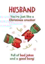 Cheeky Christmas Card - For Husband - Cracker created by Bev O'Connor || @oconnordesign