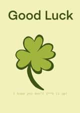 Good luck card funny friend work family created by Semiotics
