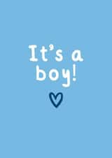 Classic New Baby Card - It's A Boy created by Amy (Hedgecards)