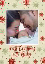 Personalised Christmas Photo Card created by Sarah Corcoran - Classic Christmas Card - First Christmas With Baby